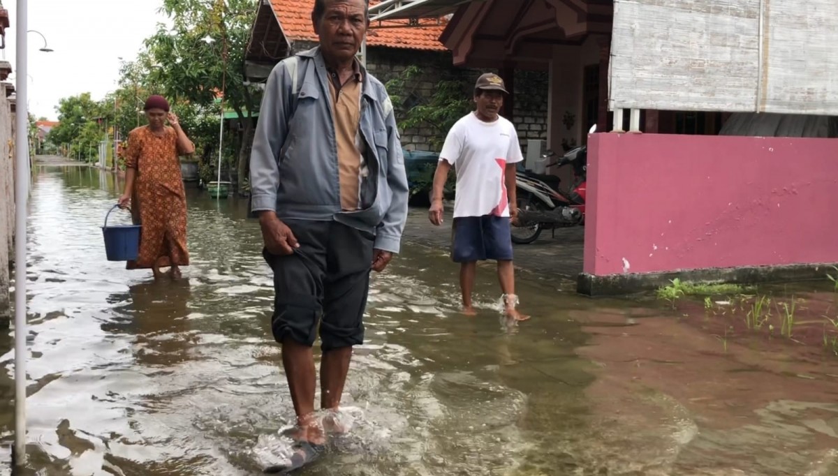 Kondisi banjir di Desa Tukerto, Kecamatan Deket, Lamongan. (Foto: Adyad Ammy Iffansah/jatimnow.com)