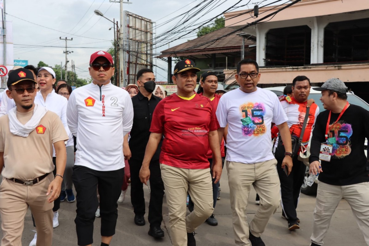 Sekjen Gerindra Ahmad Muzani saat perayaan HUT ke-15 di Banten. (Foto: Fad for jatimnow.com)