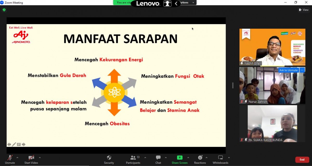 Pemaparan dosen gizi di Universitas Esa Unggul Jakarta, Nazhif Gifari. (Foto: PT Ajinomoto for jatimnow.com)