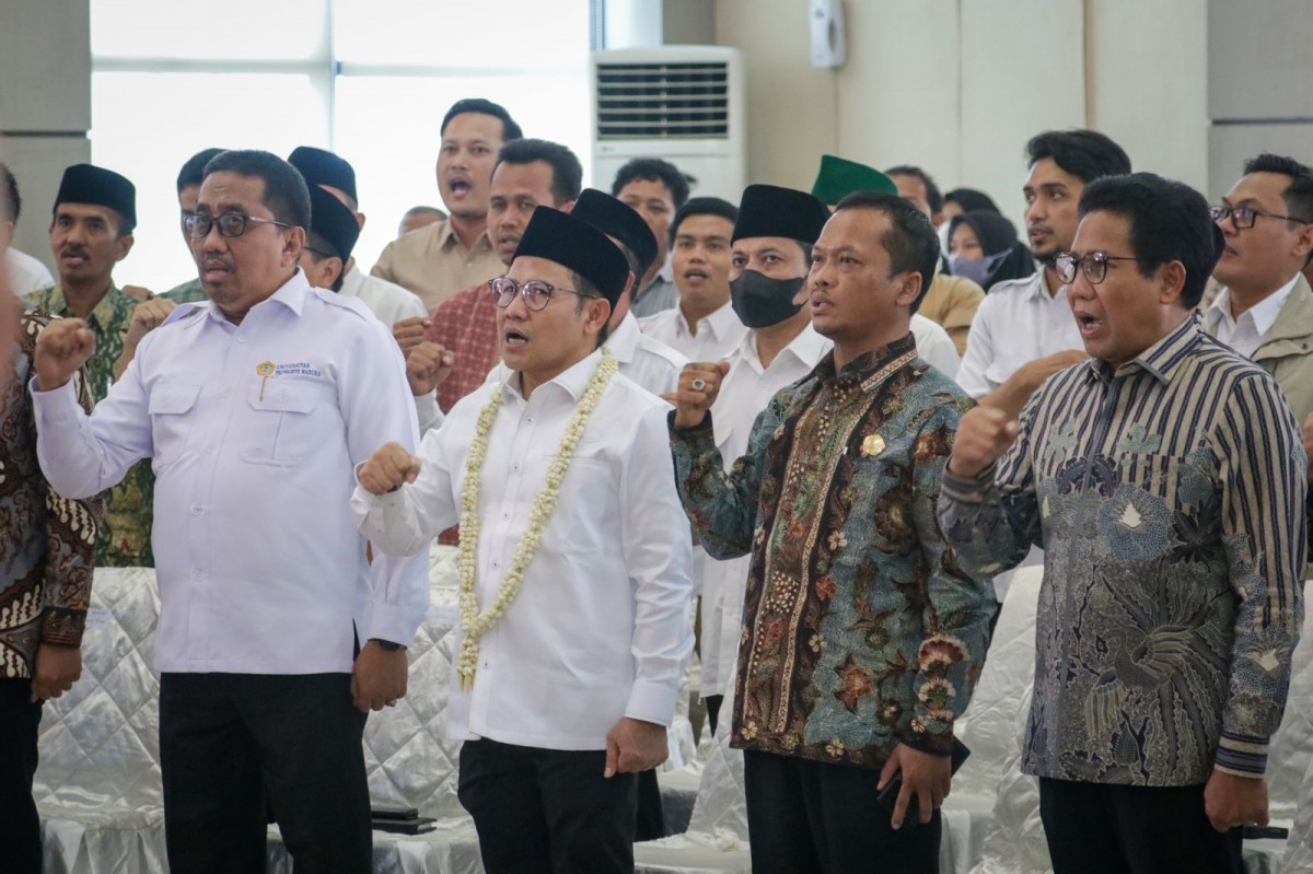 Ketua Umum PKB, Muhaimin Iskandar saat berada di UTM Bangkalan (Foto: PKB for jatimnow.com)
