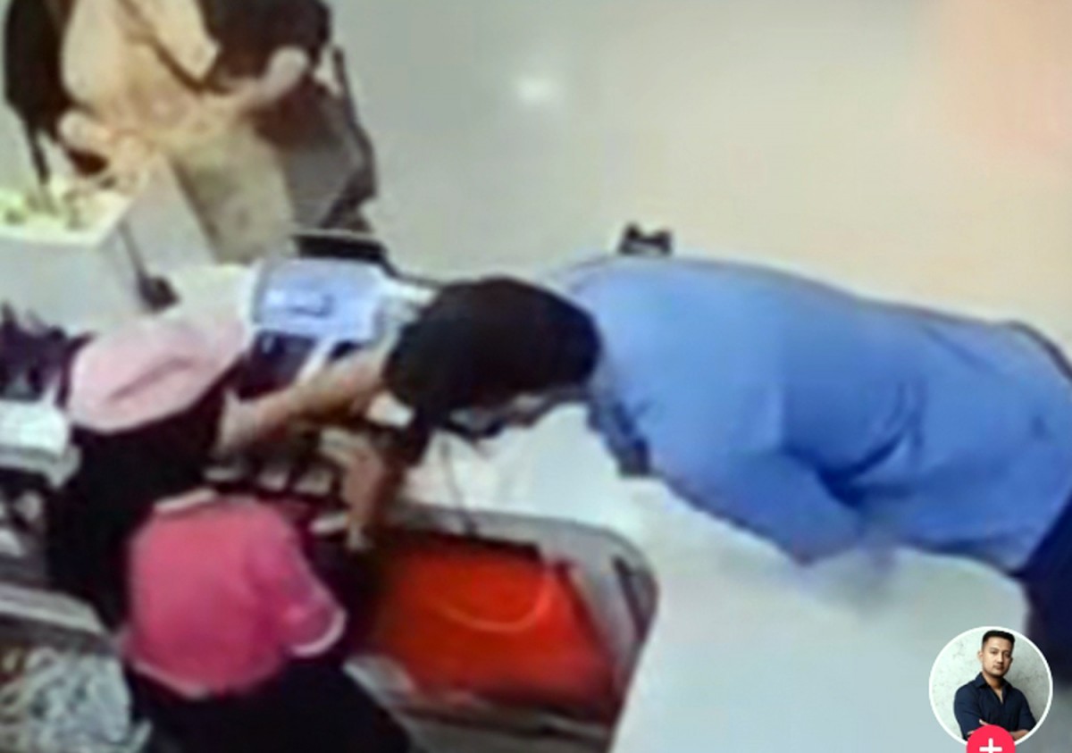 Aksi pencurian di Surabaya, diduga dilakukan komplotan WNA (Foto: Tangkapan layar video TikTok Tom)