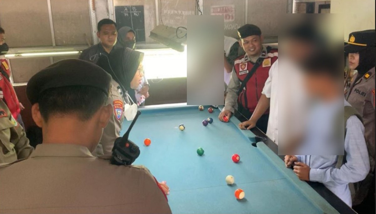 Main Biliar saat Jam Sekolah, Belasan Pelajar di Ponorogo Diciduk