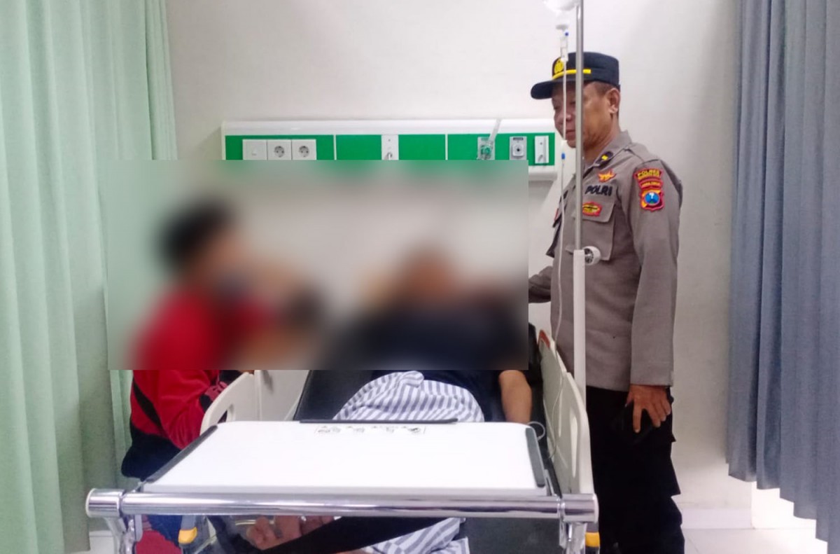 Korban saat dirawat di rumah sakit (Foto: Humas Polres Mojokerto Kota for jatimnow.com)