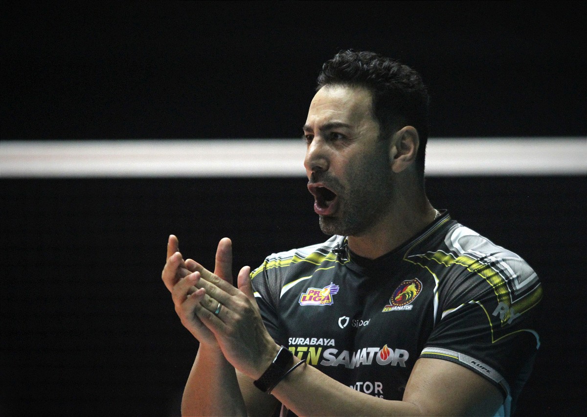 Pelatih Surabaya BIN Samator Ryan Masajedi (Foto: Sahlul Fahmi/jatimnow.com)