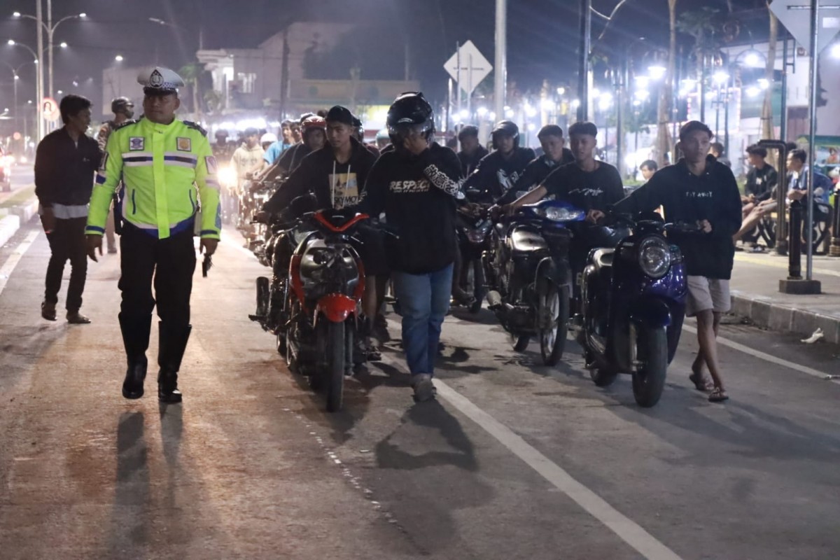Puluhan Pemotor Terjaring Razia di Bojonegoro dan Mojokerto