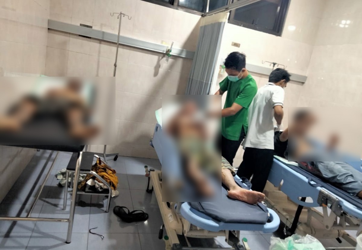 Kondisi korban tabung gas elpiji bocor di Banyuwangi (Foto: Polsek Srono for jatimnow.com)