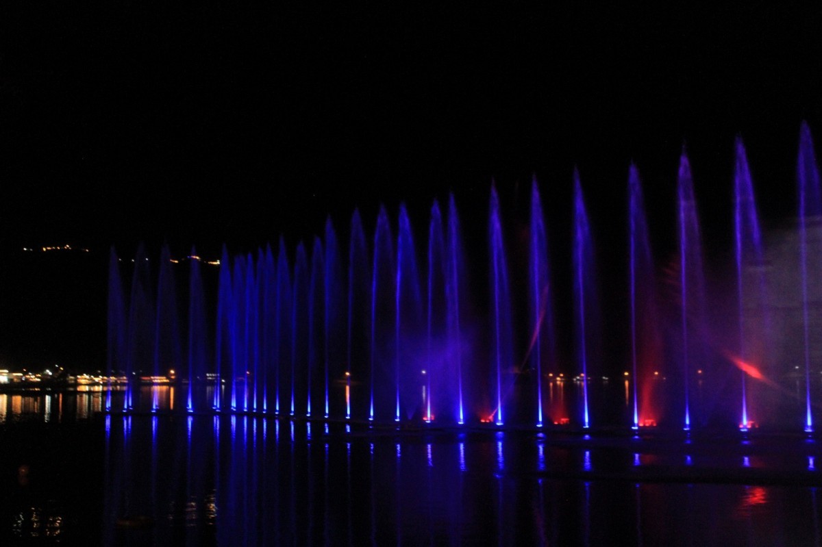 Water fountain di Telaga Ngebel Ponorogo (Foto: Ahmad Fauzani/jatimnow.com)