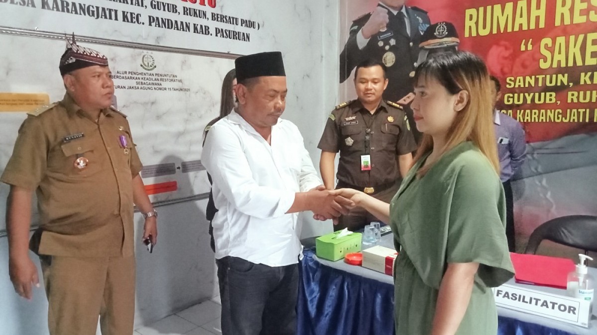 Kejari Kabupaten Pasuruan Restorative Justice Kasus Kekerasan Pertama 2023
