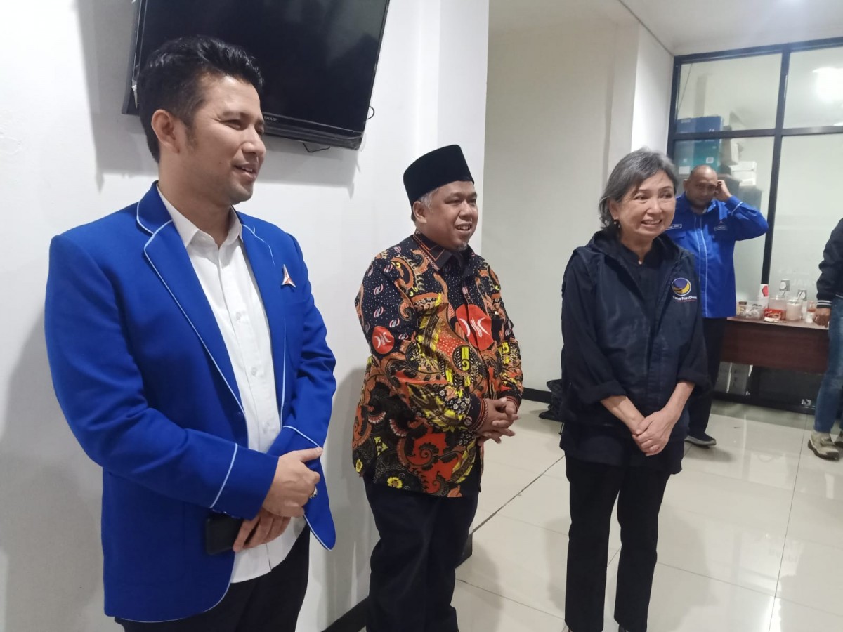 Pertemuan tiga ketua partai di DPW NasDem Jatim (foto Ni'am Kurniawan/jatimnow.com)