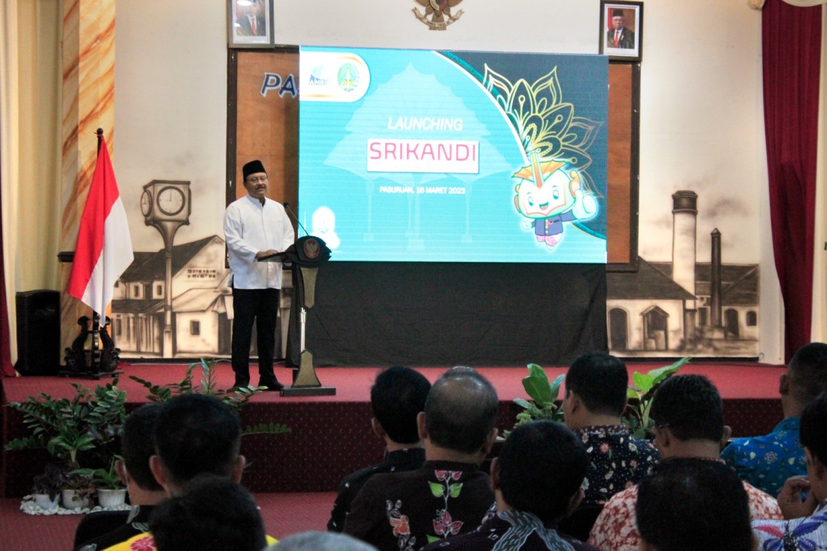 Launching aplikasi Sistem Informasi Kearsipan Dinamis Terintegrasi (Srikandi) di Gedung Gradhika. (Foto-foto: Humas Pemkot Pasuruan)