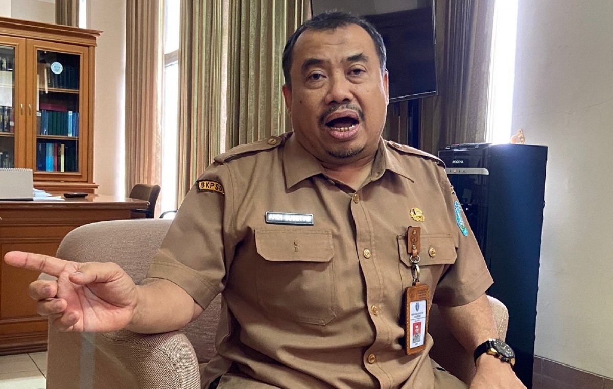 Kepala Badan Kepegawaian dan Pengembangan Sumber Daya Manusia (BKPSDM) Ponorogo, Andi Susetyo. (Foto: Ahmad Fauzani/jatimnow.com)