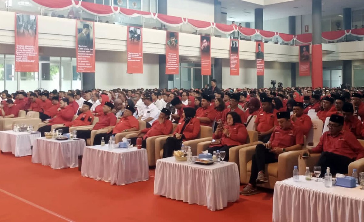 Suasana konsolidasi akbar PDI Perjuangan di Kediri (Foto: Yanuar Dedy/jatimnow.com)