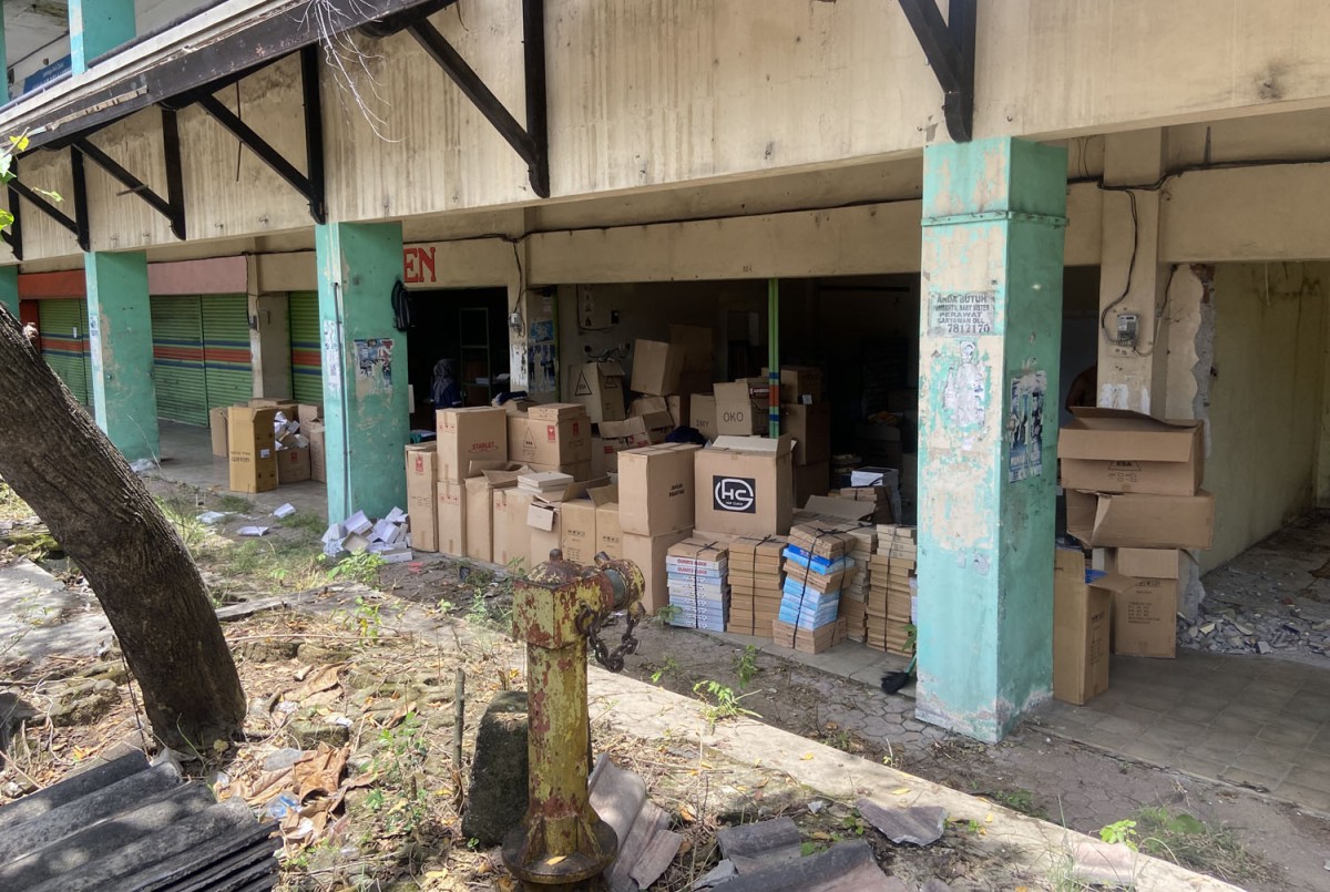 Pembongkaran Pasar Legi Selatan Ponorogo (Foto: Ahmad Fauzani/jatimnow.com)