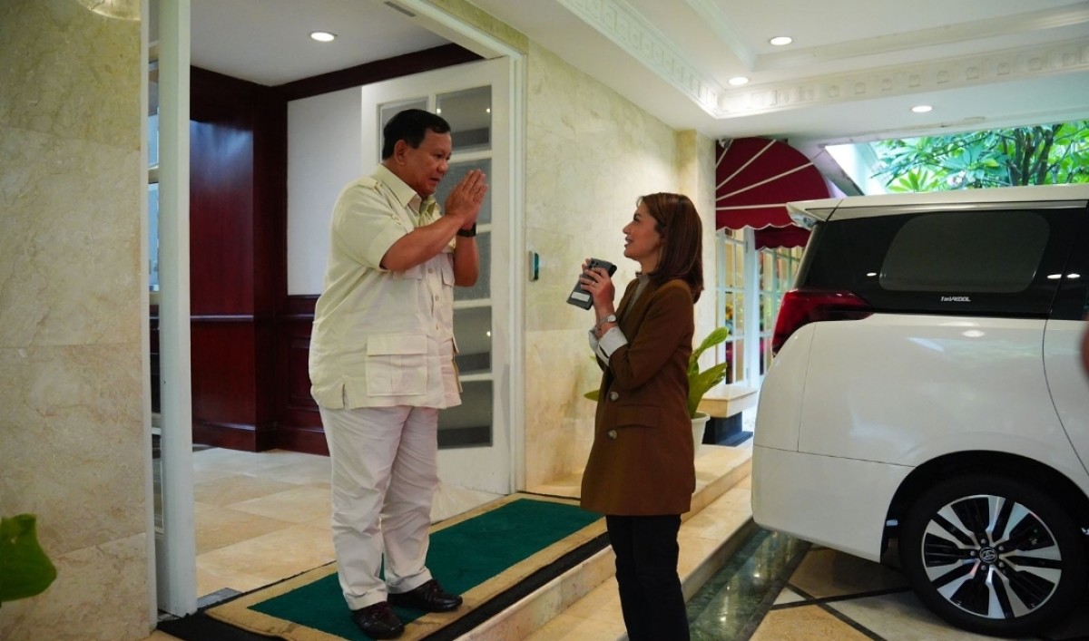 Pertemuan Prabowo dengan Najwa Shihab (Foto: Ricad for jatimnow.com)