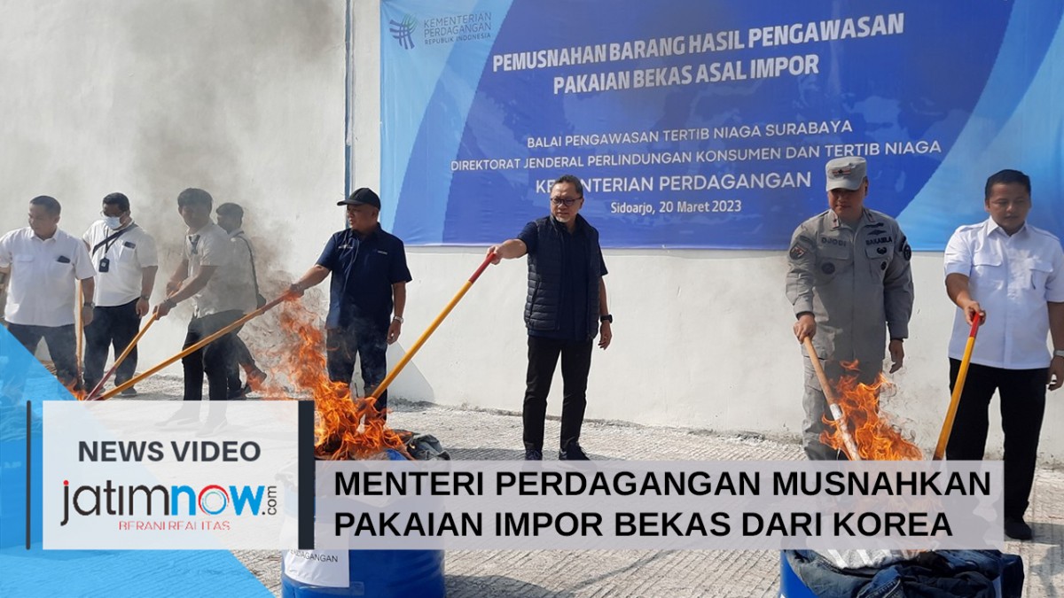 Menteri Perdagangan Musnahkan Pakaian Bekas Impor dari Korea