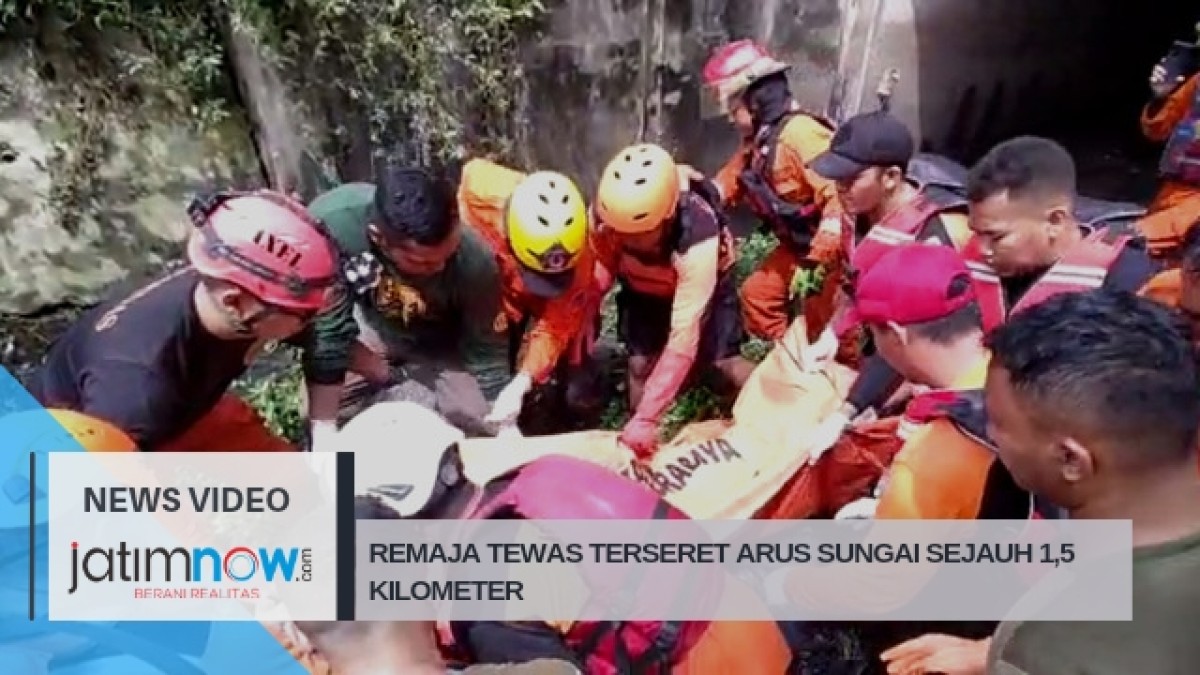 Pelajar Tewas Terseret Arus Sungai Sejauh 1,5 Kilometer