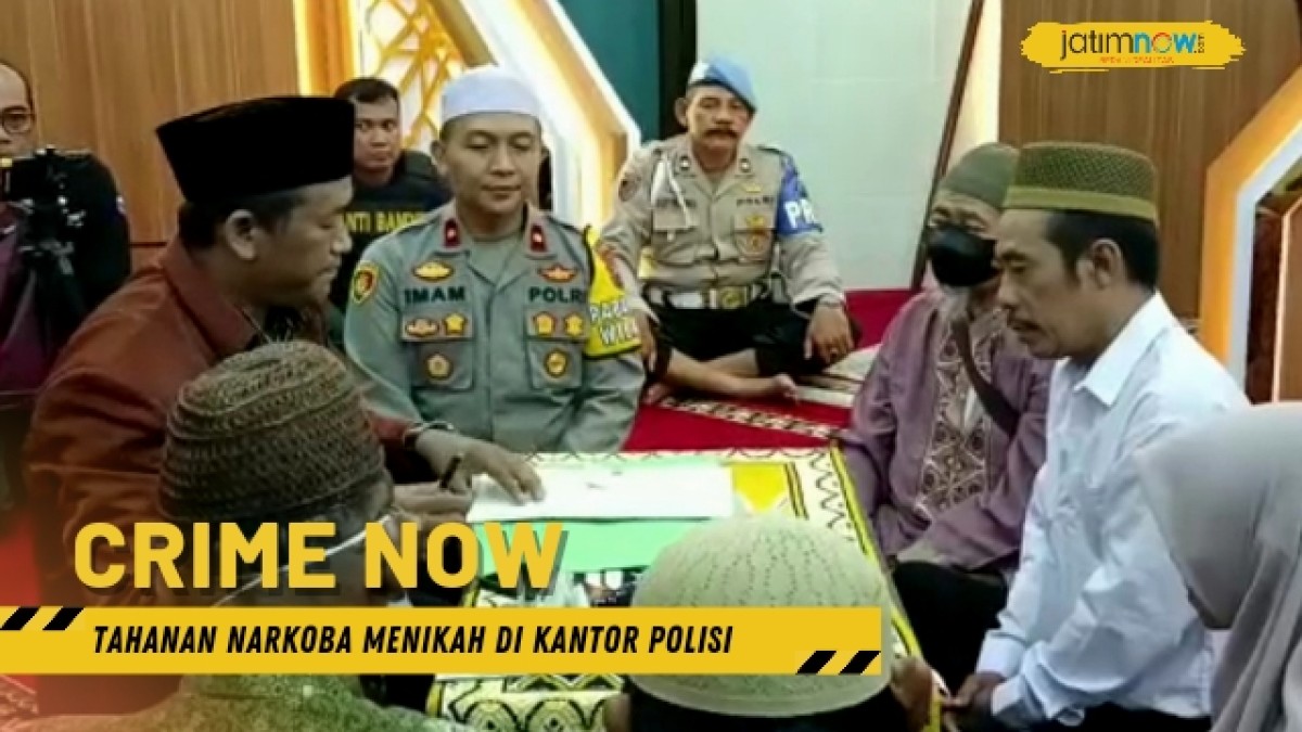 Tahanan Narkoba Menikahi Wanita Pujannya Di Kantor Polisi