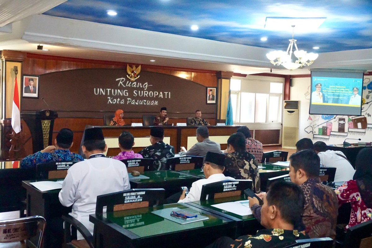 Rapat regostek yang melibatkan Pemkot Pasuruan dan BPS Kota Pasuruan. (foto: Humas Pemkot Pasuruan for jatimnow.com)