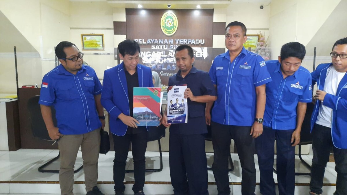 Partai Demokrat Bojonegoro Datangi PN, Sampaikan Dukungan Tolak PK Moeldoko