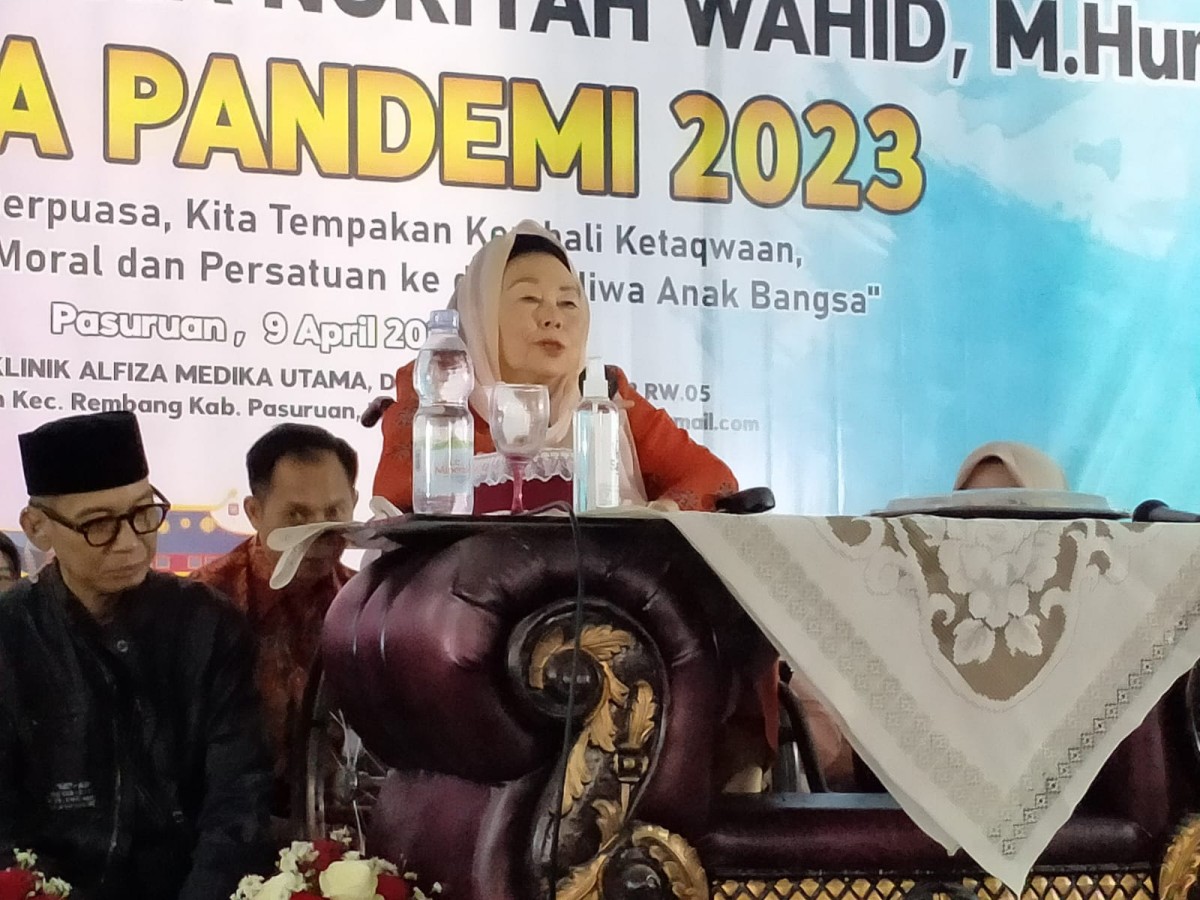 Sinta Nuriyah Wahid. (Foto: Moch. Rois/jatimnow.com)