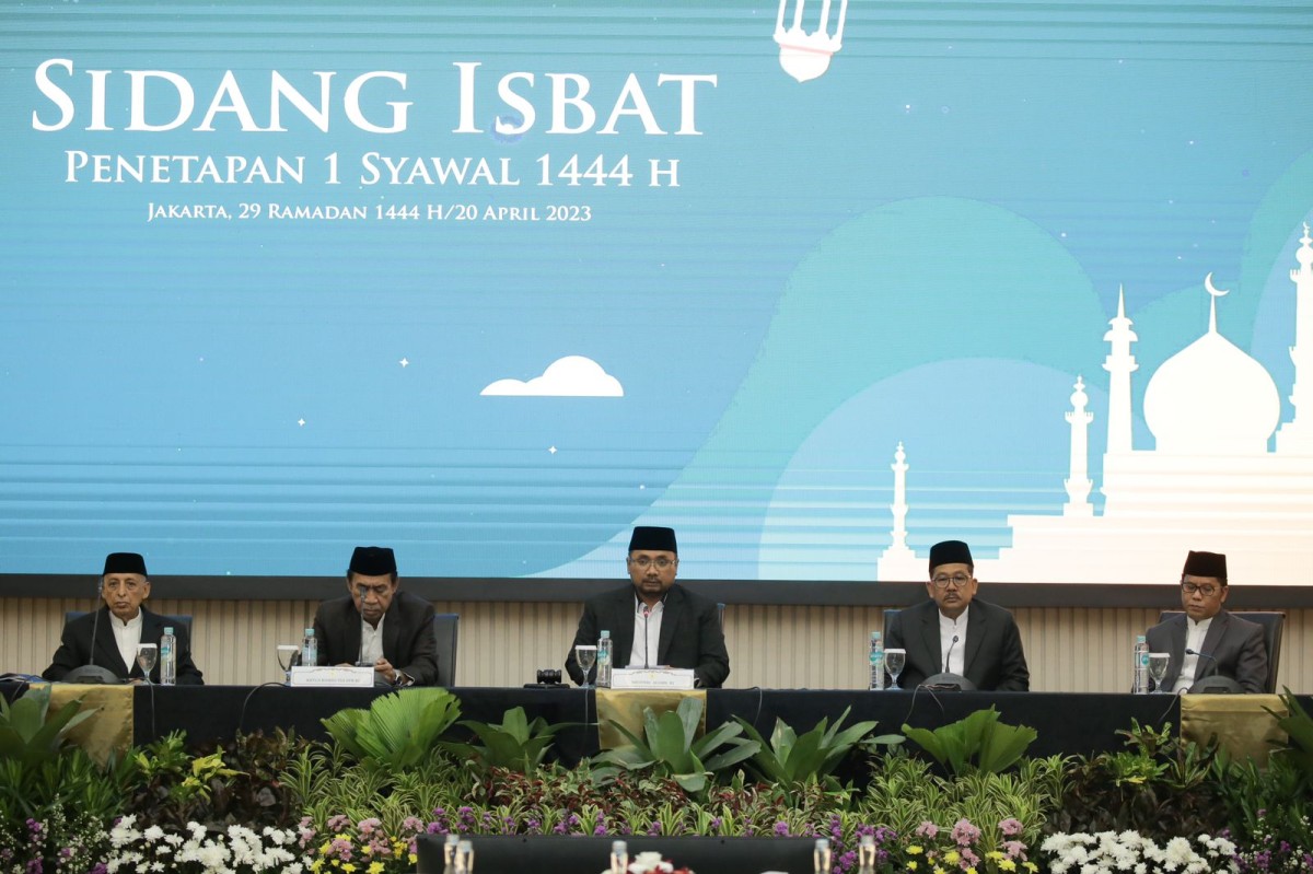 Sidang Isbat penetapan 1 Syawal 1444 H yang digelar oleh Kemenag RI (Foto: web resmi Kemenag RI)