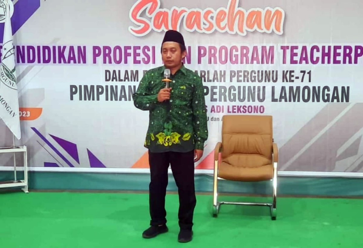 Sarasehan peningkatan kapasitas guru NU yang digelar Pergunu Lamongan (Foto: Adyad Ammy Iffansah/jatimnow.com)