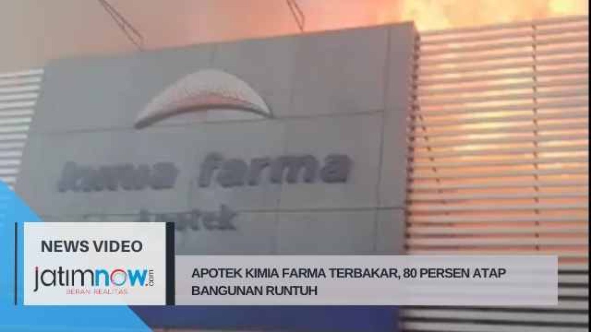 Apotek Kimia Farma Terbakar, 80 Persen Atap Bangunan Runtuh