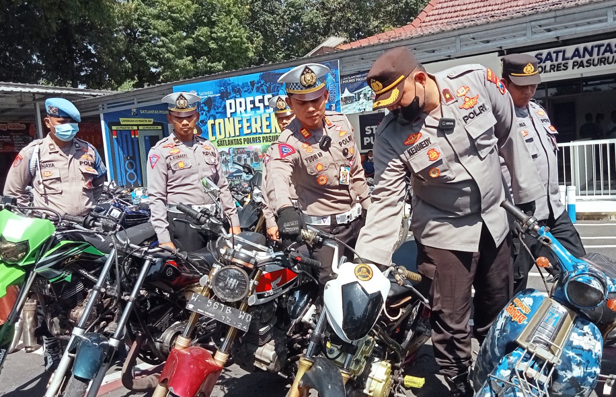 116 Motor Terindikasi Balap Liar Disita Polisi dari 5 Lokasi di Pasuruan