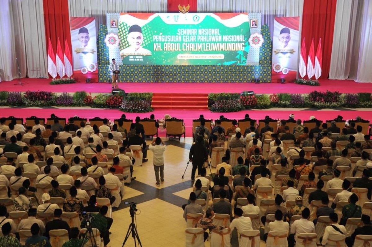 Seminar pengusulan KH Abdul Chalim Leuwimunding di Gedung Islamic Center, Surabaya (Foto: Ni'am Kurniawan/jatimnow.com)