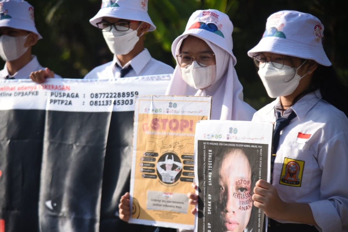 Ilustrasi demo aksi anti kekerasan pada anak di Surabaya (foto: Humas Pemkot Surabaya for jatimnow.com)
