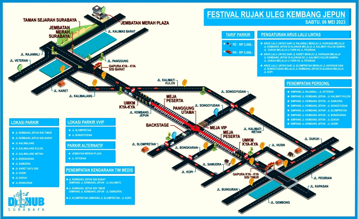 Info Rek! Jalan Kembang Jepun Ditutup Karena Ada Festival Rujak Uleg Surabaya