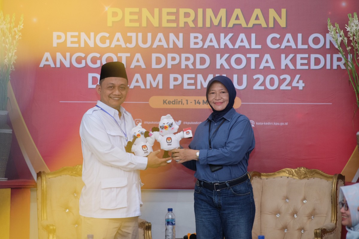 Pendaftaran Partai Gerindra Kota Kediri. (Foto : Istimewa)