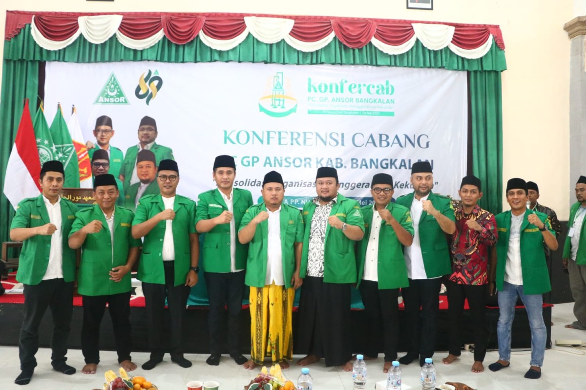 Konfercab GP Ansor Kabupaten Bangkalan.(foto: Mustofa for jatimnow.com)