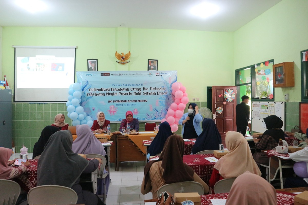 Seminar pentingnya kesehatan mental yang disuarakan mahasiswa PPG UMM. (Foto: Mahariska for jatimnow.com)