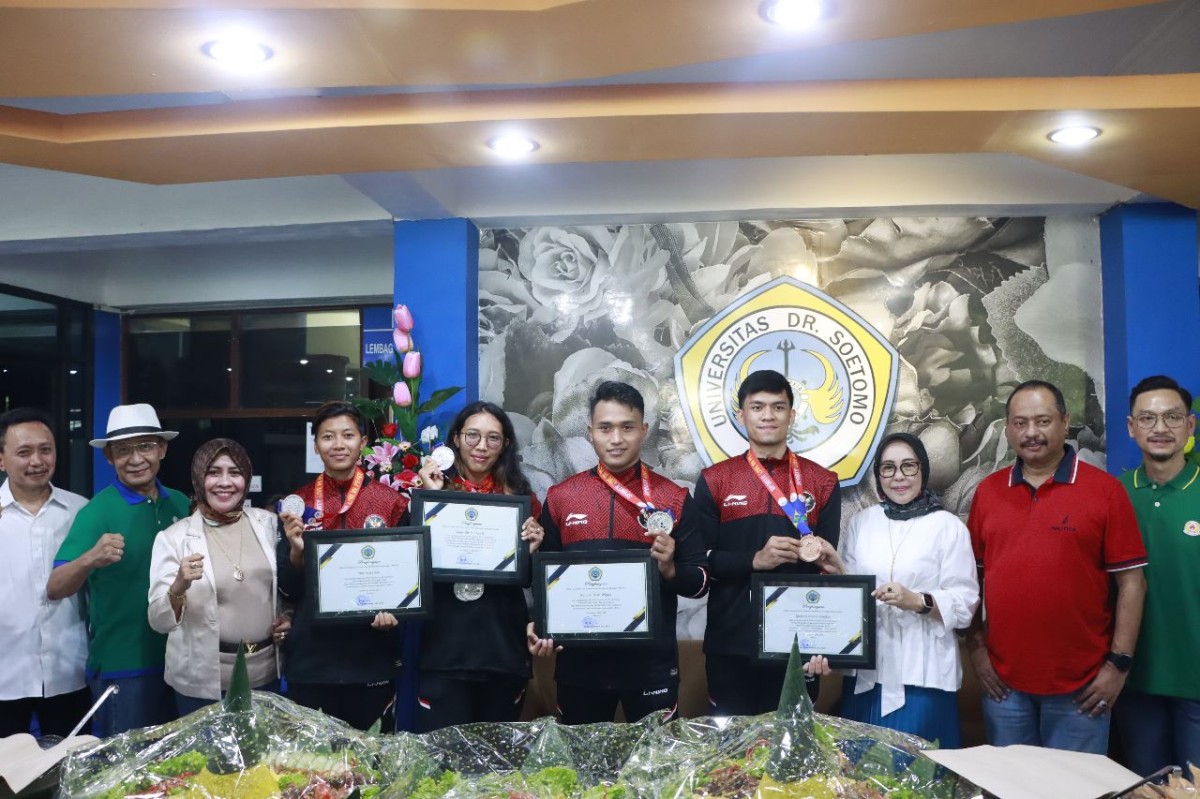 Para atlet peraih medali SEA Games 2023 di Kamboja mendapat Beasiswa S2 (Foto: Wildan for jatimnow.com)