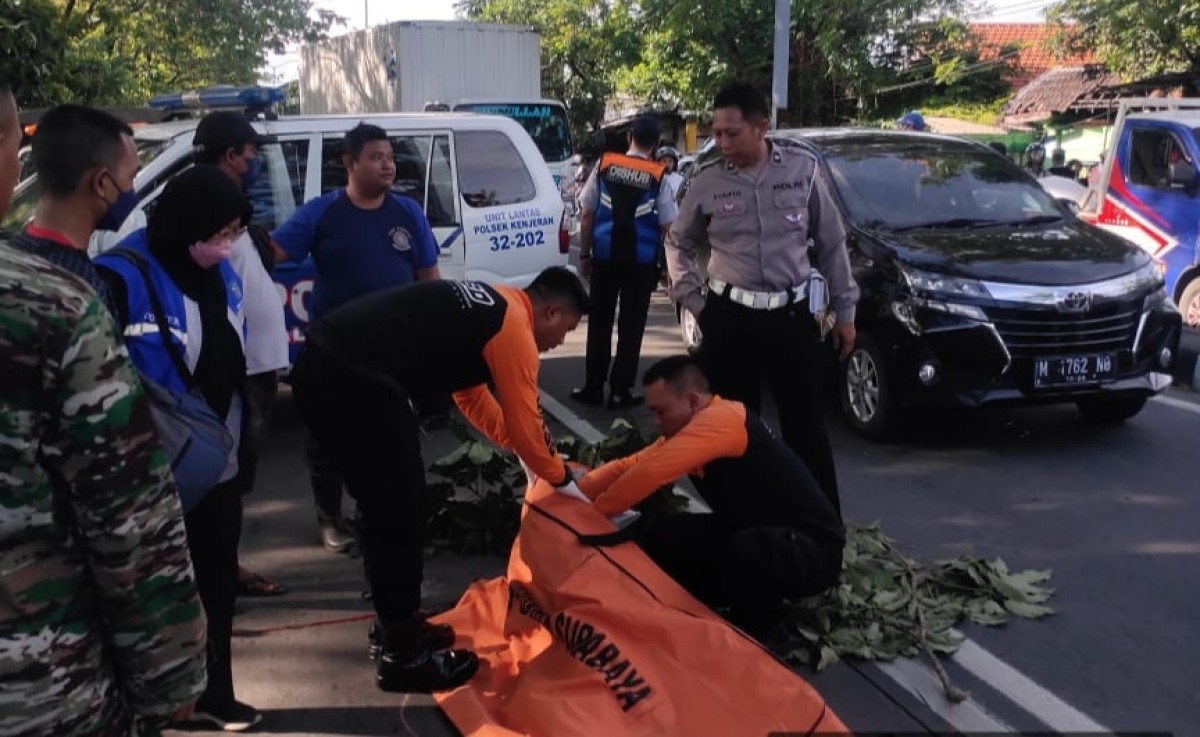 Senggol Pantat Truk, Pemotor asal Gresik Tewas di Surabaya