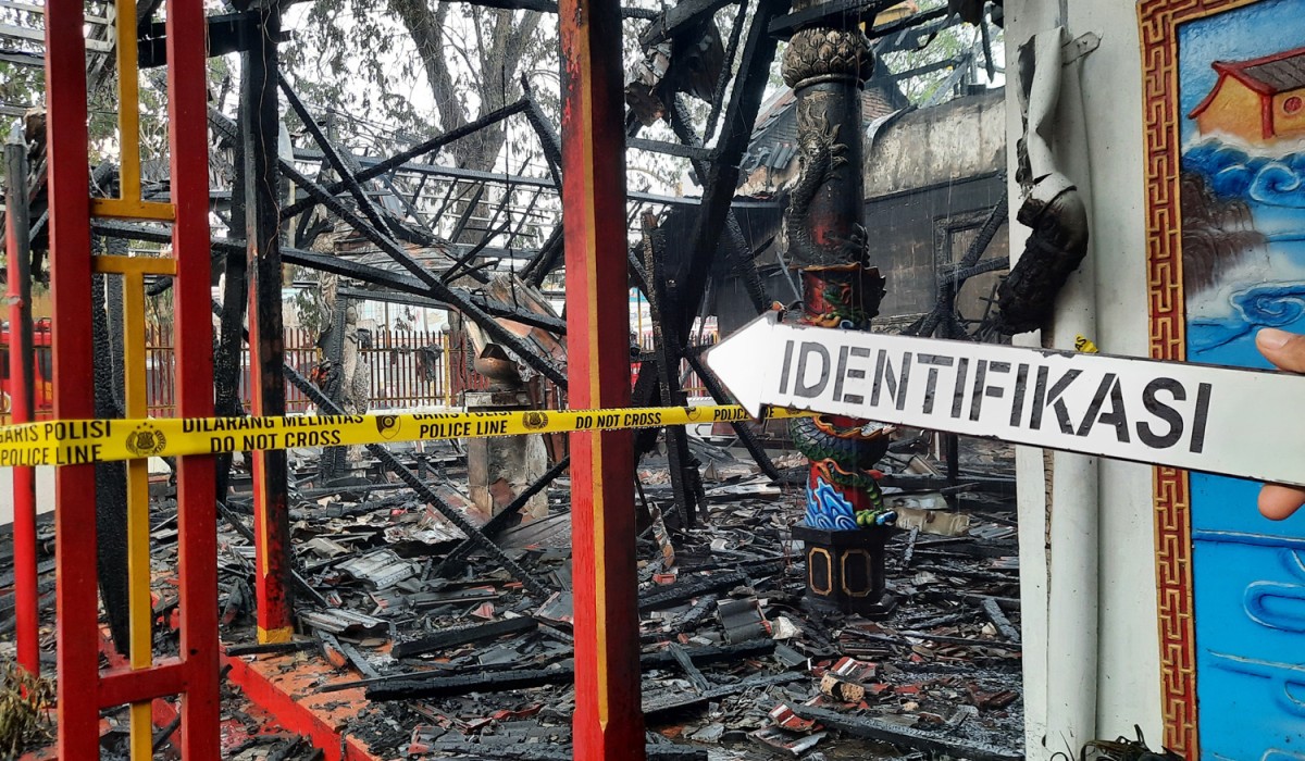 Klenteng Hiap Thian Kiong Mojosari Terbakar, Kerugian Ditaksir Rp500 Juta