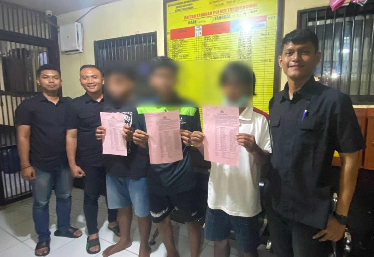 Oknum pendekar silat yang terlibat pengeroyokan di Tulungagung (Foto: Dok. Polres Tulungagung)