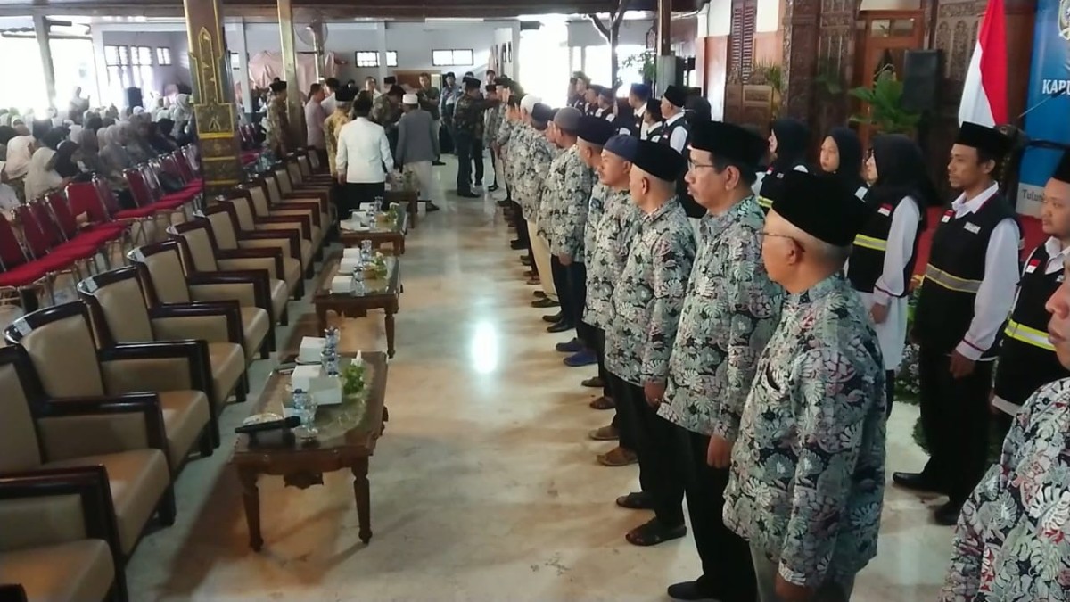 Calon Jemaah Haji asal Tulungagung yang akan berangkat tahun ini. (Bramanta Pamungkas?jatimnow.com)