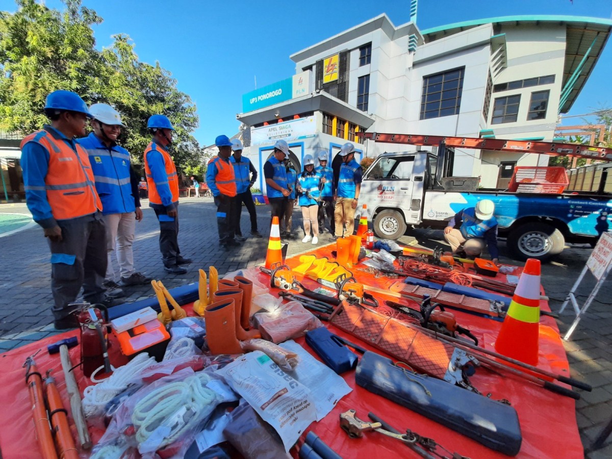 Gelar pasukan petugas PLN UP3 Ponorogo. (Foto: Ahmad Fauzani/jatimnow.com)