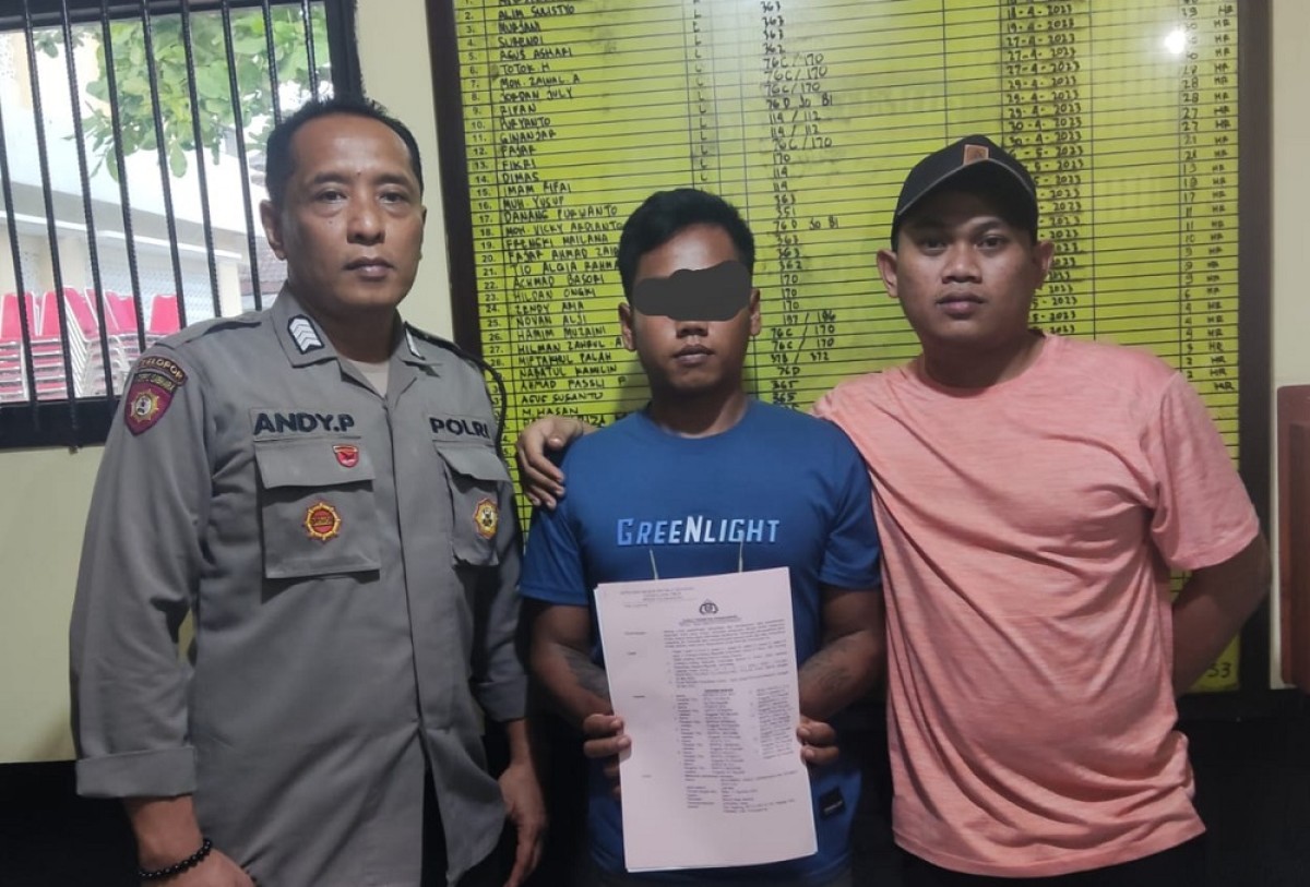 Tersangka saat ditangkap polisi. (Foto: Dok Humas Polres Tulungagung)