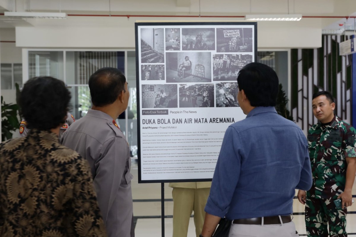 Suasana pameran Anugerah Pewarta Foto Indonesia 2023 yang digelar PFI Malang. (Foto-foto: PFI Surabaya for jatimnow.com)