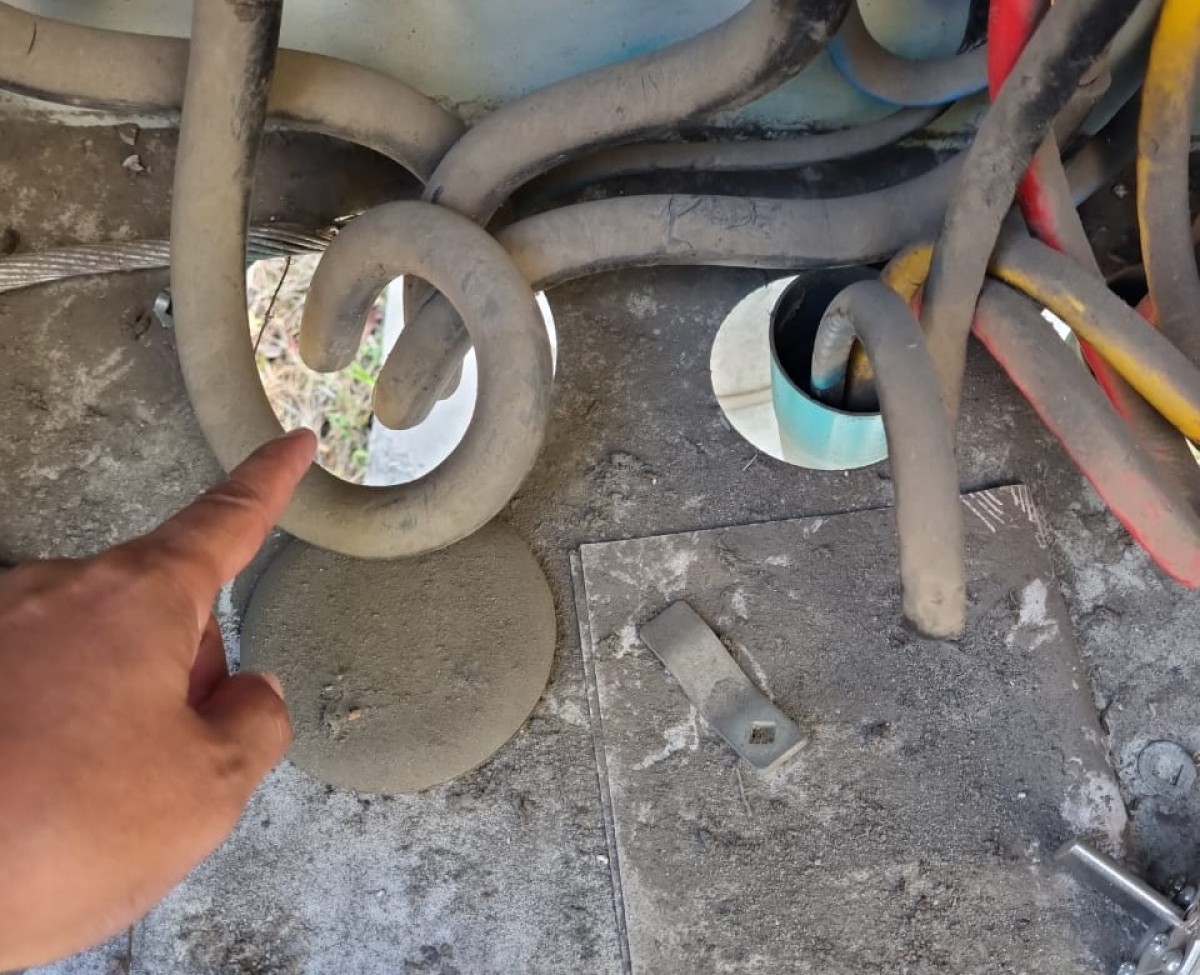 Salah satu lokasi pencurian kabel milik ULP PLN Tulungagung. (Foto: PLN Tulungagung/jatimnow.com)