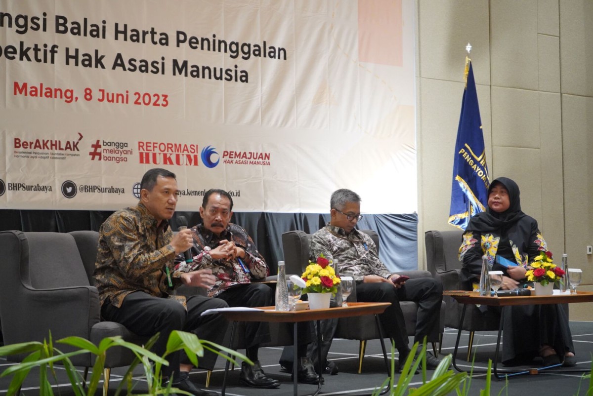 Pencanangan Pelayanan Publik Berbasis HAM di Ballroom Hotel Grand Mercure Mirama, Malang. (Foto-foto: Humas Kemenkumham Jatim)