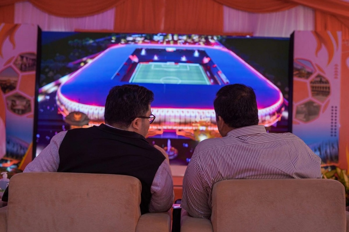 Desain stadion baru Kabupaten Kediri saat groundbreaking. (Dok : Humas Pemkab Kediri/jatimnow.com)