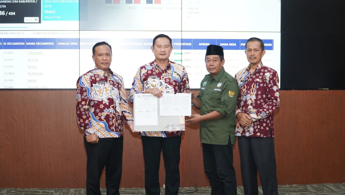 IDM Lamongan Meningkat Tajam, Desa Berstatus Mandiri dan Maju Terus Bertambah