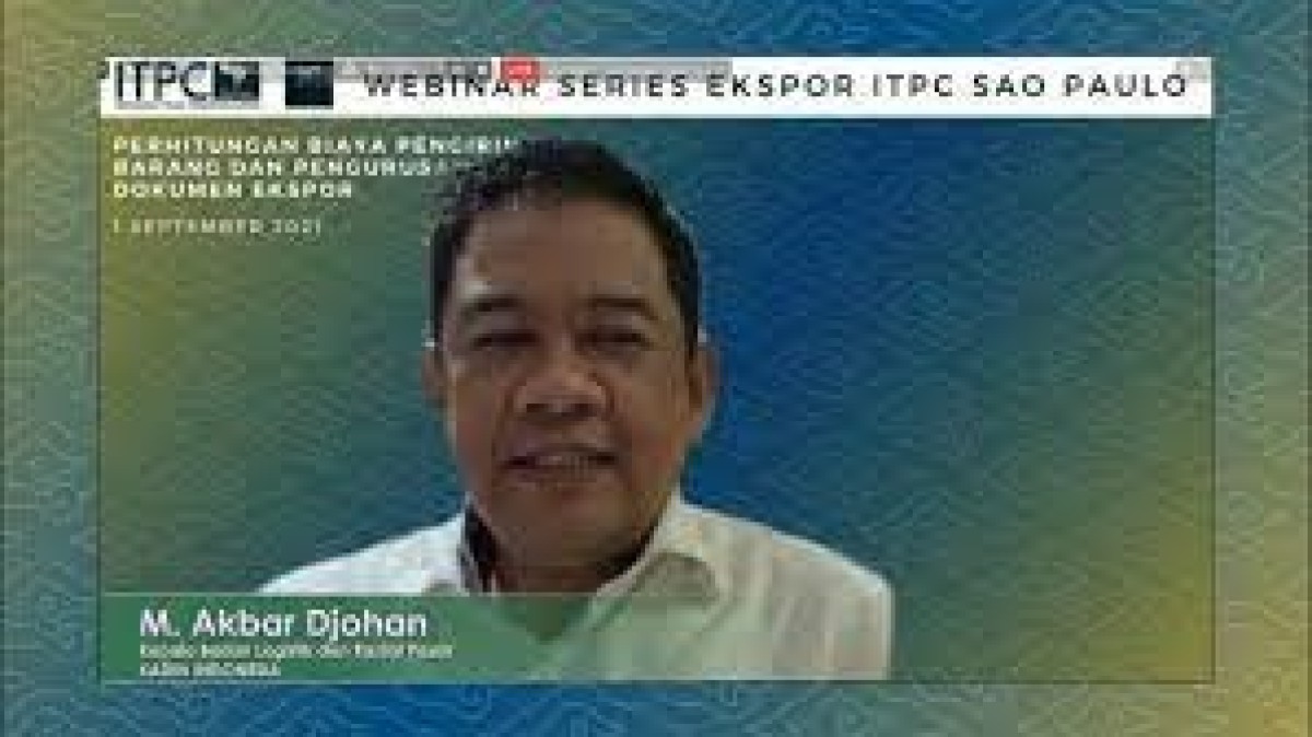 Ketua Badan Logistik dan Rantai Pasok Kadin Indonesia, Akbar Djohan, saat memberikan materi melalui daring. (Foto : Instagram Kadin Indonesia for jatimnow.com)