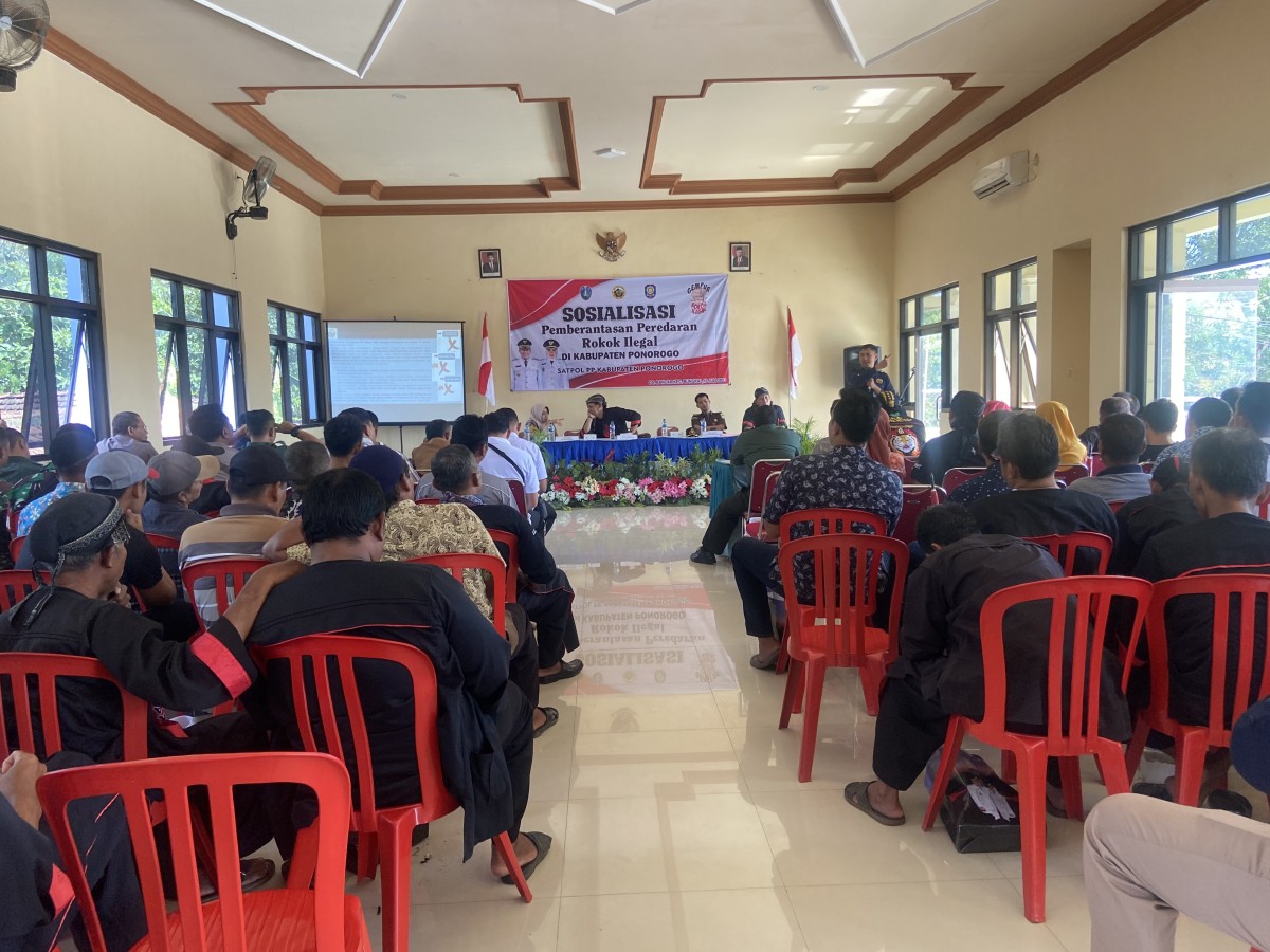 Sosialisasi Gempur Rokok Ilegal, Satpol PP Ponorogo Sasar Petani Tembakau di Kecamatan Bungkal