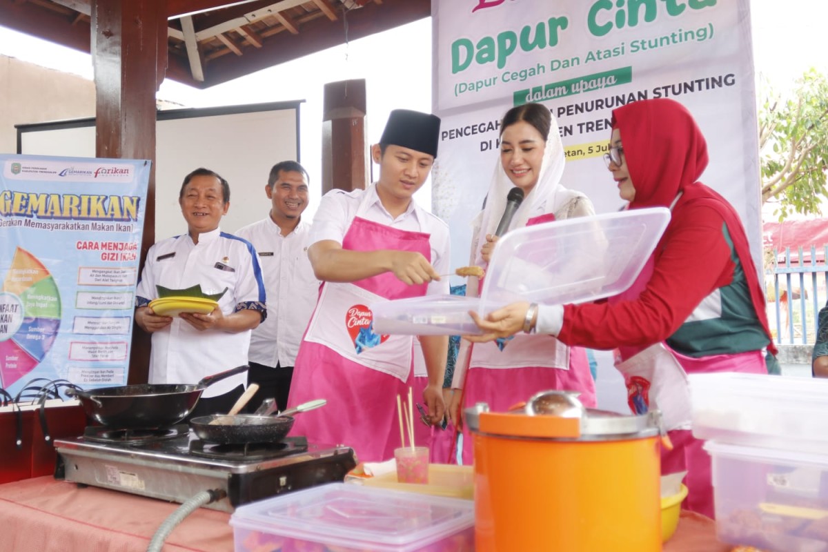 Novita Hardini Launching Dapur Cinta untuk Tekan Angka Stunting di Trenggalek