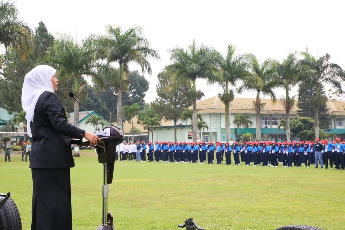 Gubernur Khofifah saat menjadi Inspektur Upacara KCS 2023 di Batu (Foto: Humas Pemprov Jatim for jatimnow.com)